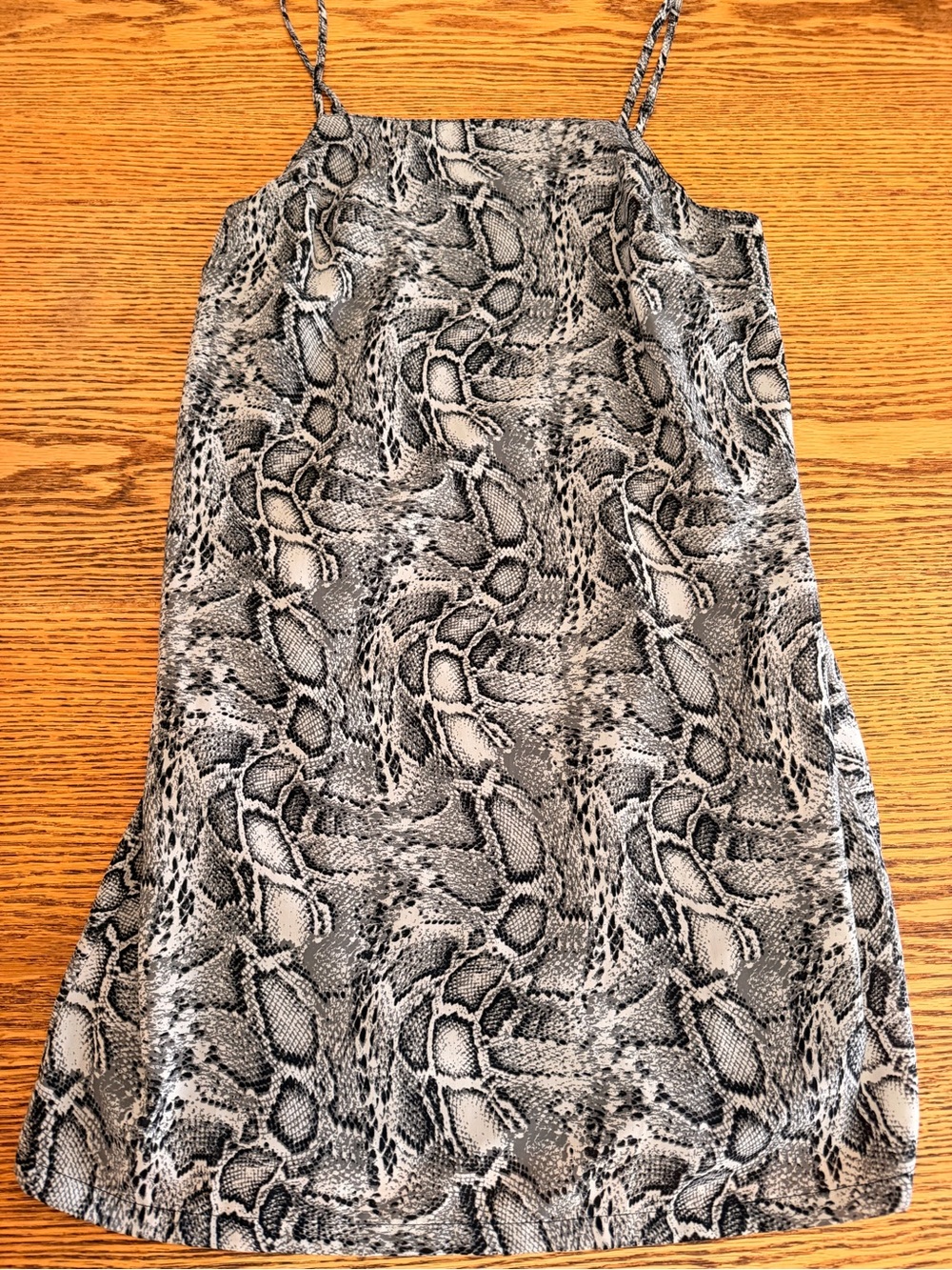 Japna Black & White Snake-Print Mini Dress